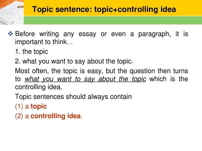 topicsentence-topic sentence