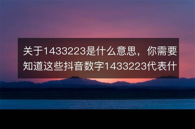 9933-9933数字代表什么意思