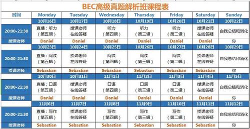 bec-bec中级报名时间和考试时间